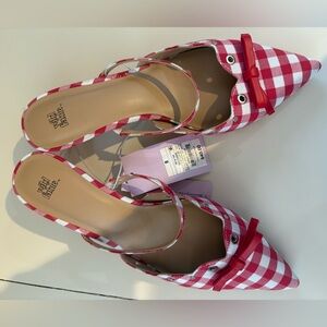 Wild Fable Red and White Checkered Heels